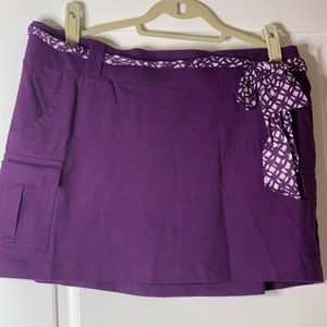 Darling belted Purple cargo skirt